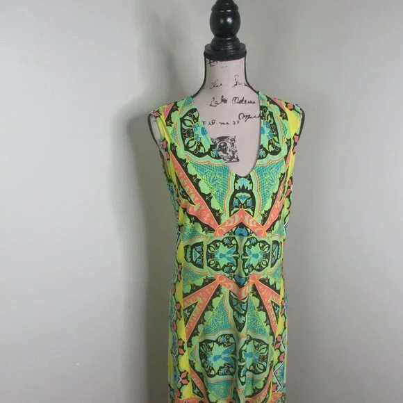 Madison Dress M Sleeveless Bright Print - Picture 3 of 12